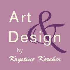 ArtandDesign website logo in mauve and cream.