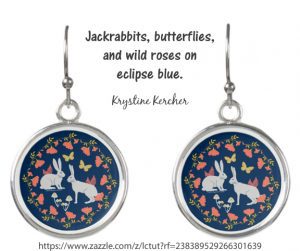 Click through to shop artwork featuring hares and sulphur butterflies on Zazzle.