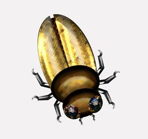 beautiful bugs: metallic gold beetle design