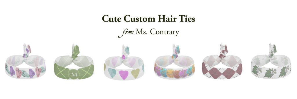 hair ties collection header for Zazzle