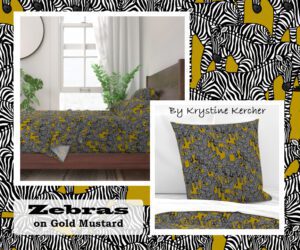 Sleep with herds of zebras on gold mustard and roam the Serengeti in your dreams!