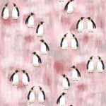 Emperor Penguins rose pink