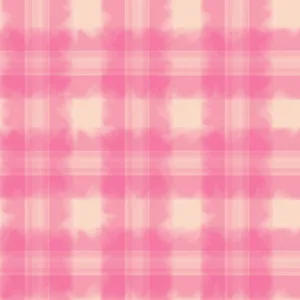 Watercolor Plaid; Beetroot on Vanilla Cream