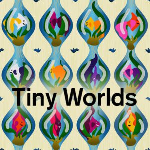 Tiny Aquatic Worlds - Colorful Little Betta Fish - Cream