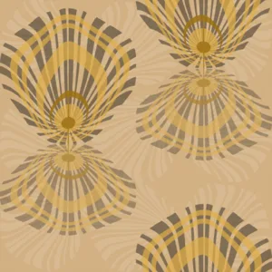 Art Deco Feathers - Restrained Gold