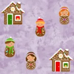 Gingerbread Houses People - Frosted Plum
