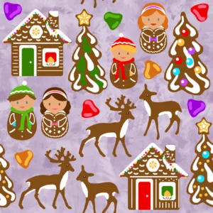 Gingerbread Maximalist on frosted plum