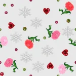 January birthday birthstone floral - Pale Grey