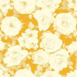 creamy yellow roses on yellow orange